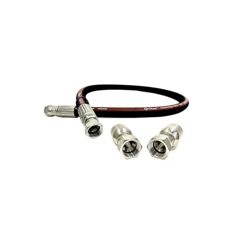 Titan Hose Assembly 1/4in Ultraflex Hose with female JIC X female JIC 18in long 6525 psi FA-UFW4-JIC-18